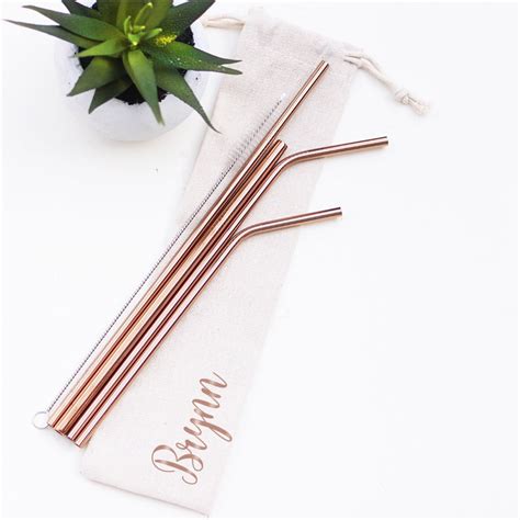 straws and pouch monogram